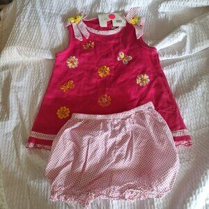 youngland 2 piece dress 6 to 9 months